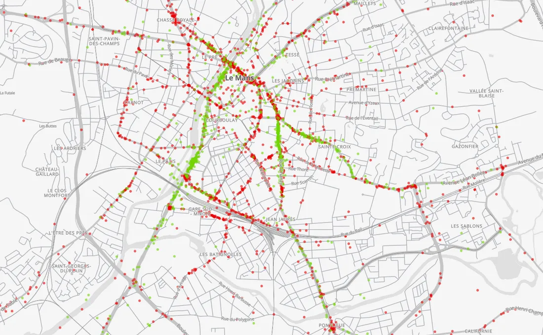 Baromètre cyclable Le Mans